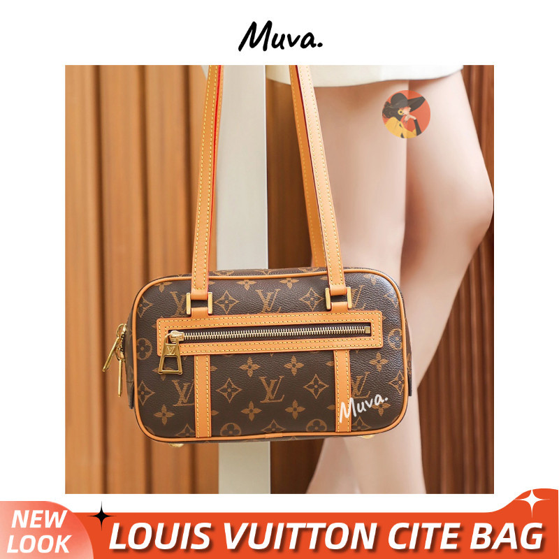 หลุยส์วิตตอง👜Louis Vuitton LV CITE Women Bag สุภาพสตรี/กระเป๋าสะพายไหล่/กระเป๋าร่อซู้ล