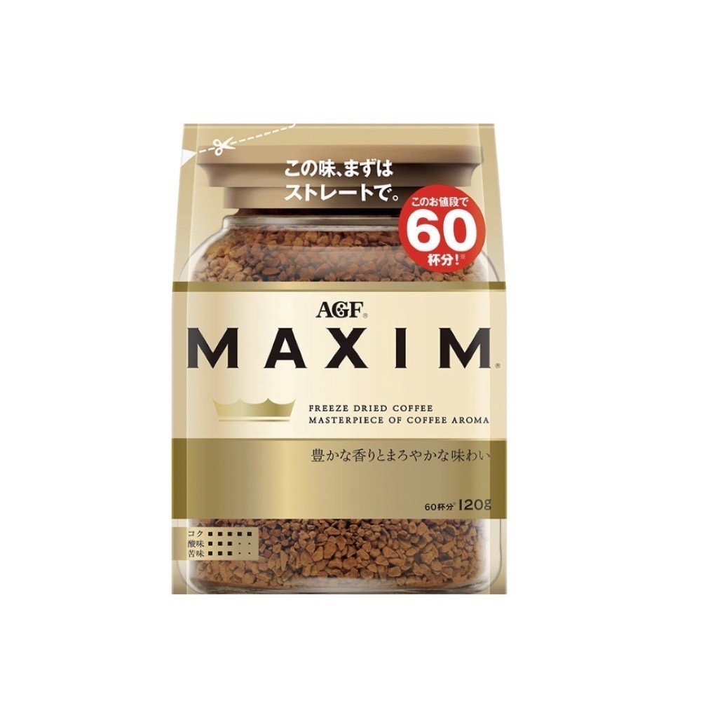 BIG SALE ⏰ เอจีเอฟ แม็กซิม ฟรีซดราย คอฟฟี่120กรัม 🌼 AGF MAXIM FREEZE DRIED COFFEE120G. [กาแฟ และ ครี