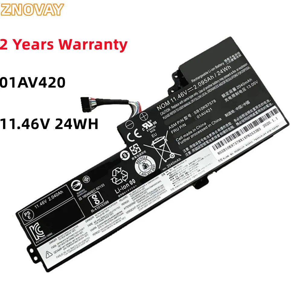 24WH แบตเตอรี่ภายในสำหรับ Lenovo T Hink P AD T470 T480 A475 01AV420 01AV419 01AV421 01AV489 01AV420