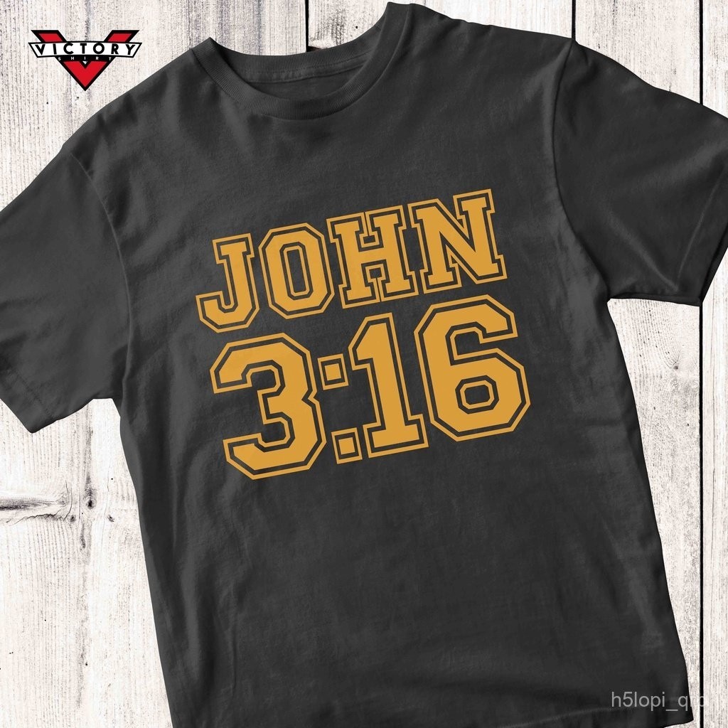 【High quality】（Ready Stock）Victory Shirt - John 3:16 - Bible Verse Christian T-Shirt