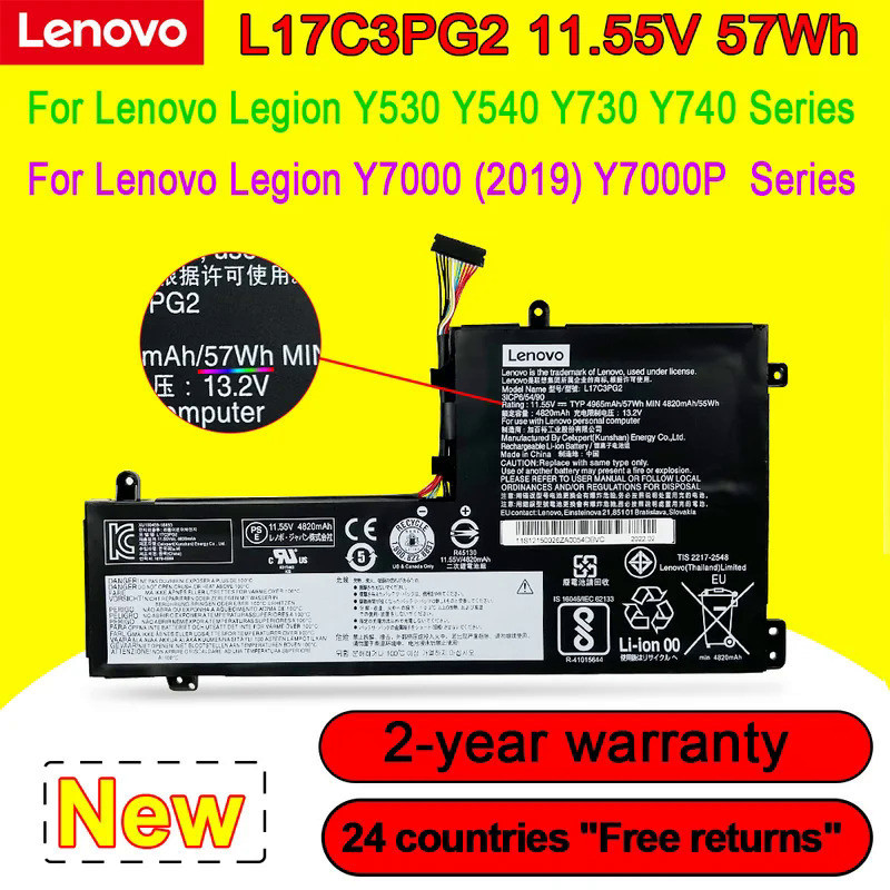 ใหม่สำหรับ Lenovo Legion Y530 Y540 Y545 Y730 Y530-15ICH Y7000P 2018/2019 L17C3PG2 L17L3PG1 L17M3PG3แ