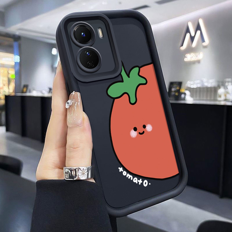 เคสสำหรับ VIVO Y16 4G VIVO Y35 5G VIVO Y56 5G เคสครอบมะเขือเทศไข่ไก่ป้องกันการ
