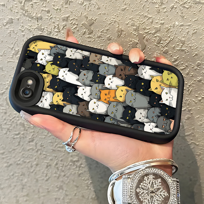 เคสสำหรับ iPhone 6 Plus 6s Plus 7 Plus 8 Plus SE 2020 เคสลูกแมวน่ารักป้องกันการครอบ