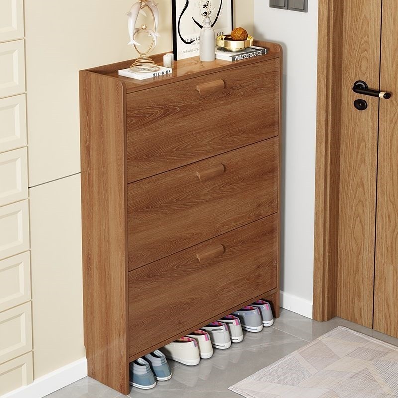 ตู้รองเท้าบางเฉียบ17cmการประกอบมัลติฟังก์ชั่นประตูบ้านราคาประหยัด LK0N