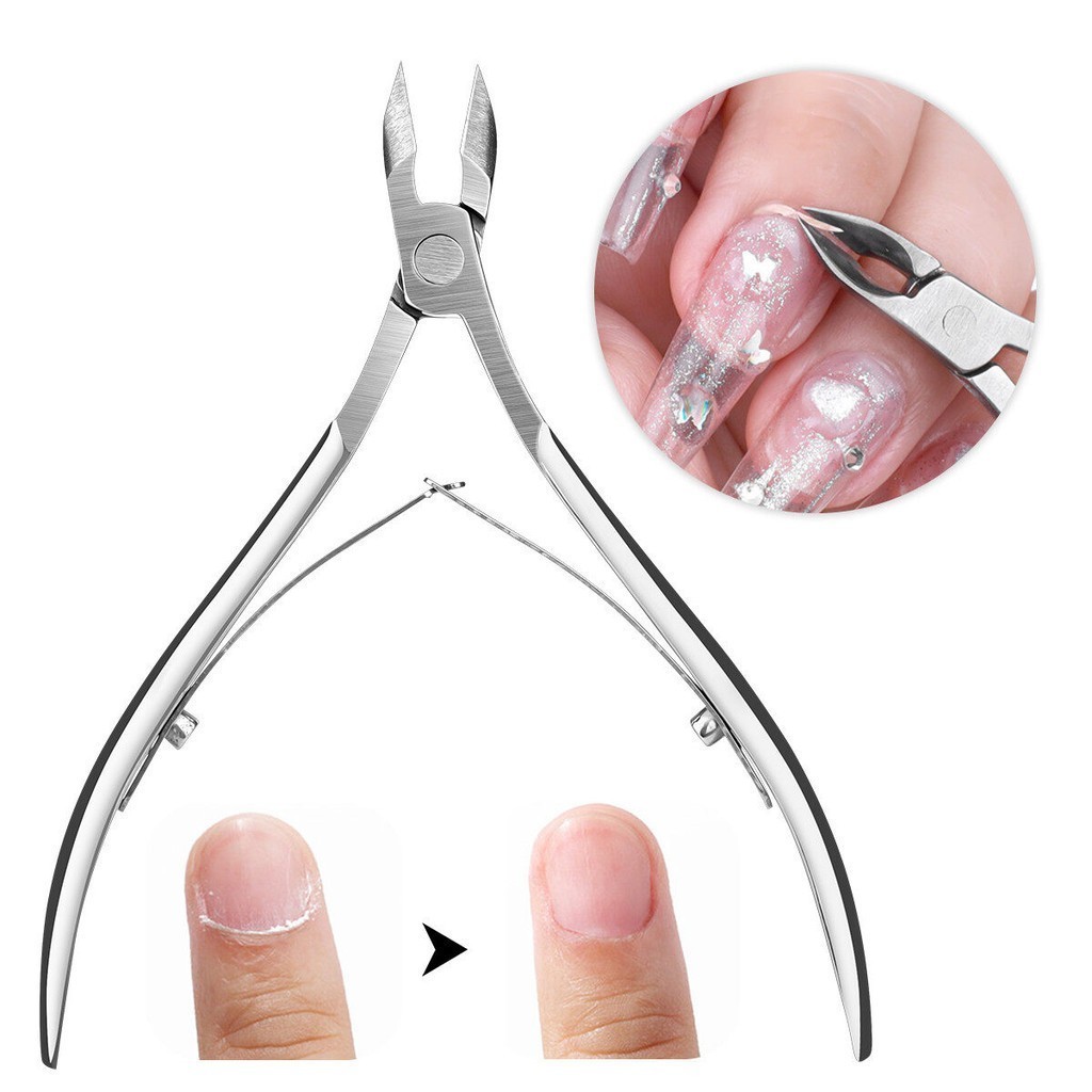 glamcharmNiking Cuticle Nippers คีมตัดหนังกําพร้าสแตนเลส Long Handled Paronychia Forceps
