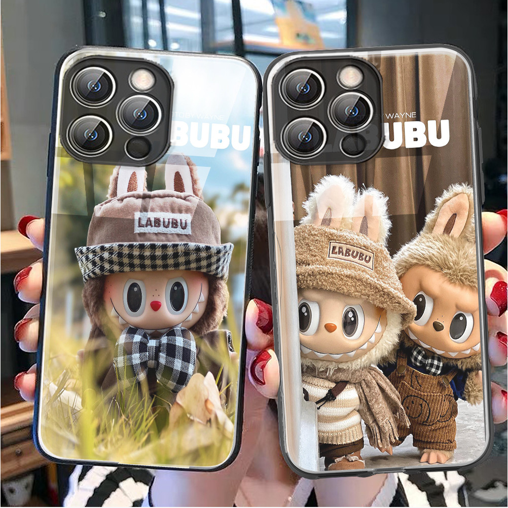 LABUBU เปลือกแก้ว สำหรับ OPPO F9 F7 F5 F15 F11 F19 F17 RENO 8 7Z 7PRO 7 6Z 6 5F 5 4F 4 2F 2Z  Realme