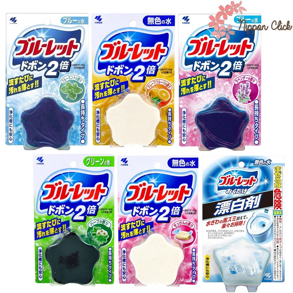 Kobayashi Bluelet Dobon ก้อนดับกลิ่นในห้องน้ำ 60 / 30 กรัม นำเข้าจากญี่ปุ่น