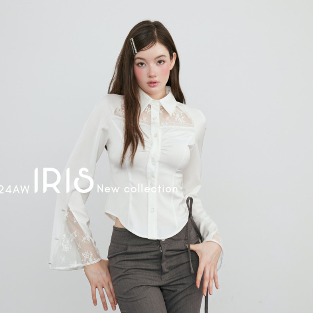 พร้อมส่งเสื้อ「สินค้าลิขสิทธิ์แท้」IRIS FASHION Aw2 series l IS72658-IP15032 Blendies shirt