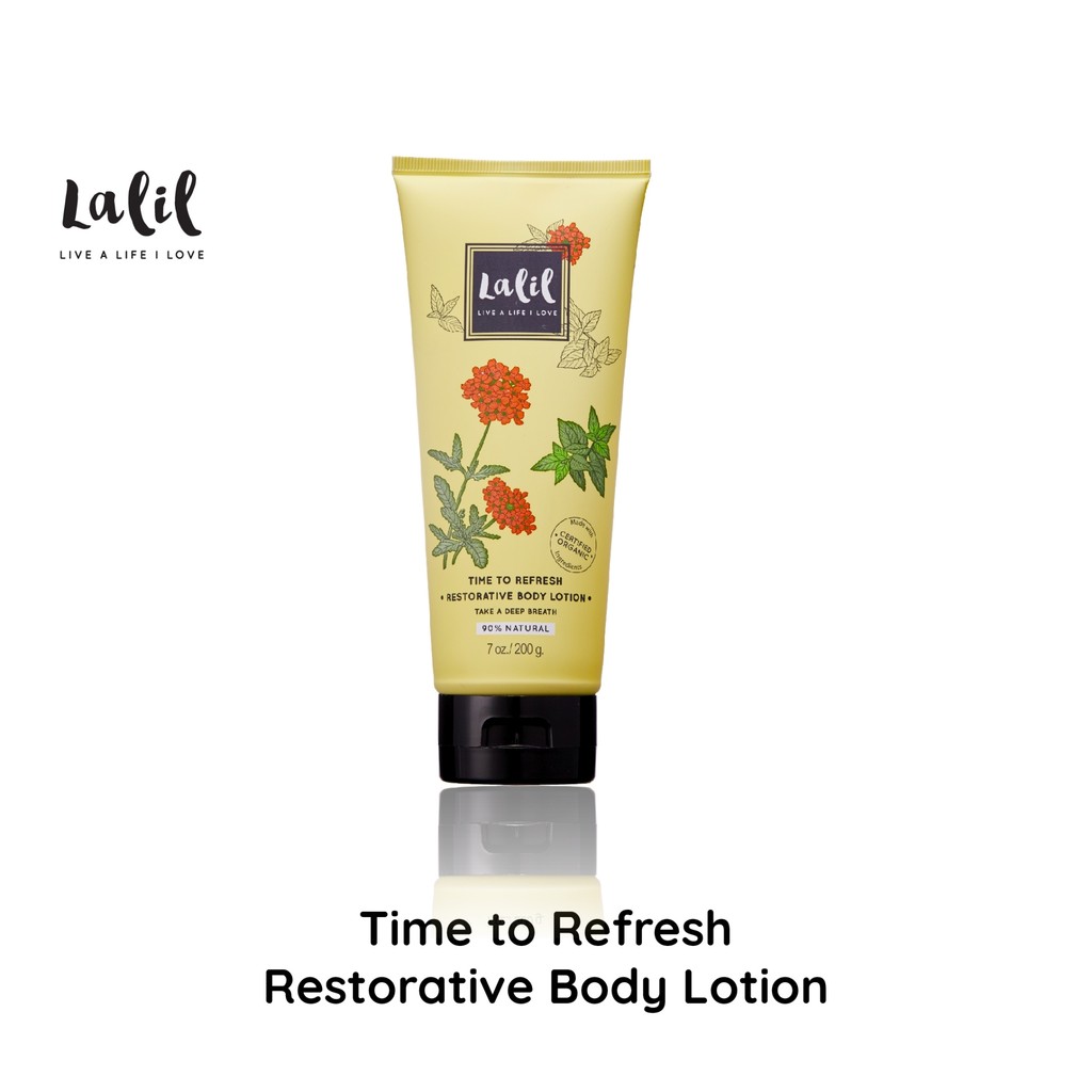 LALIL Time to Refresh Restorative Body Lotion 200g (โลชั่นฟื้นบำรุงผิว หอมเย็น รู้สึกสะอาด)