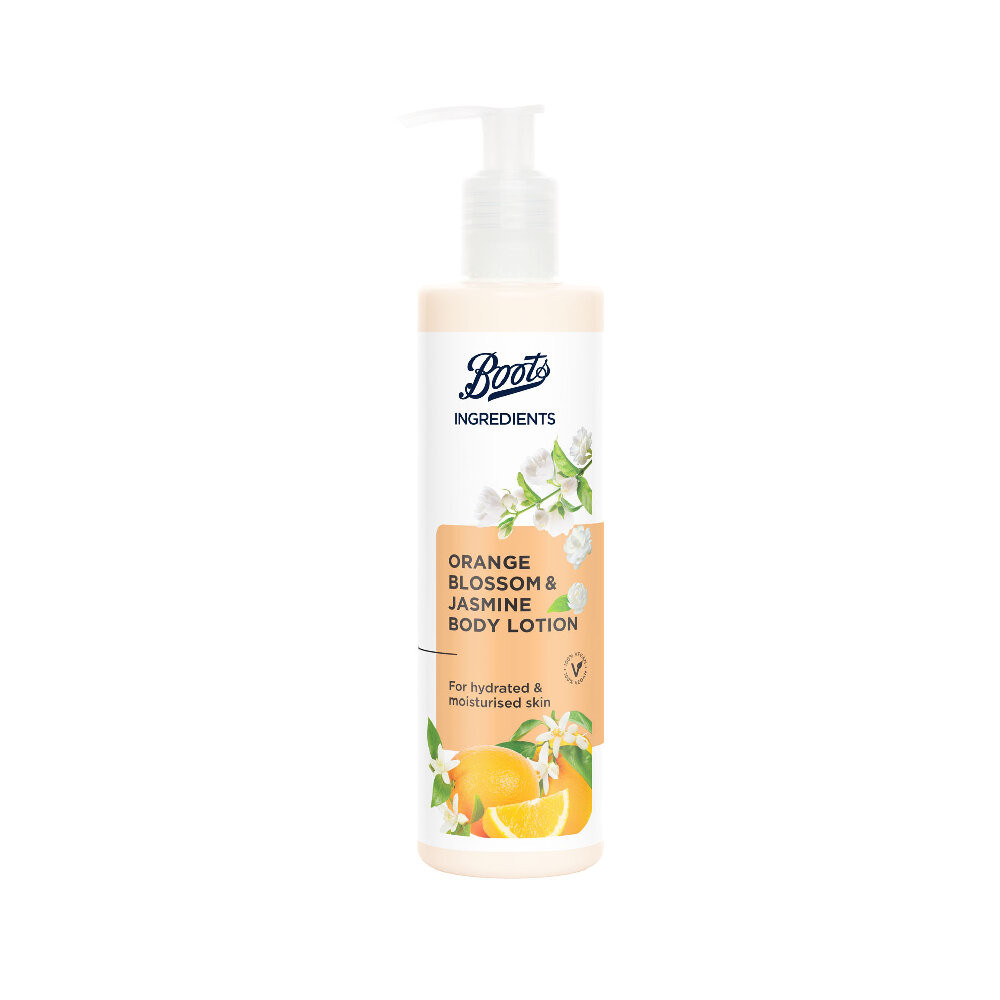BOOTS INGREDIENTS บู๊ทส์ อินกรีเดียนส์ ออเรนจ์ บลอสซัม แอนด์ จัสมิน บอดี้ โลชั่น