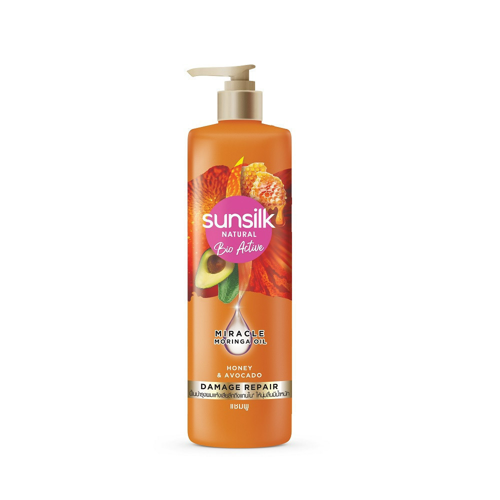 Sunsilk Shampoo Bio Active Honey&Avocado 380 ML ซันซิล แชมพู เนเชอรัล ไบโอ แอคทีฟน้ำมันโมริงก้าน้ำผึ