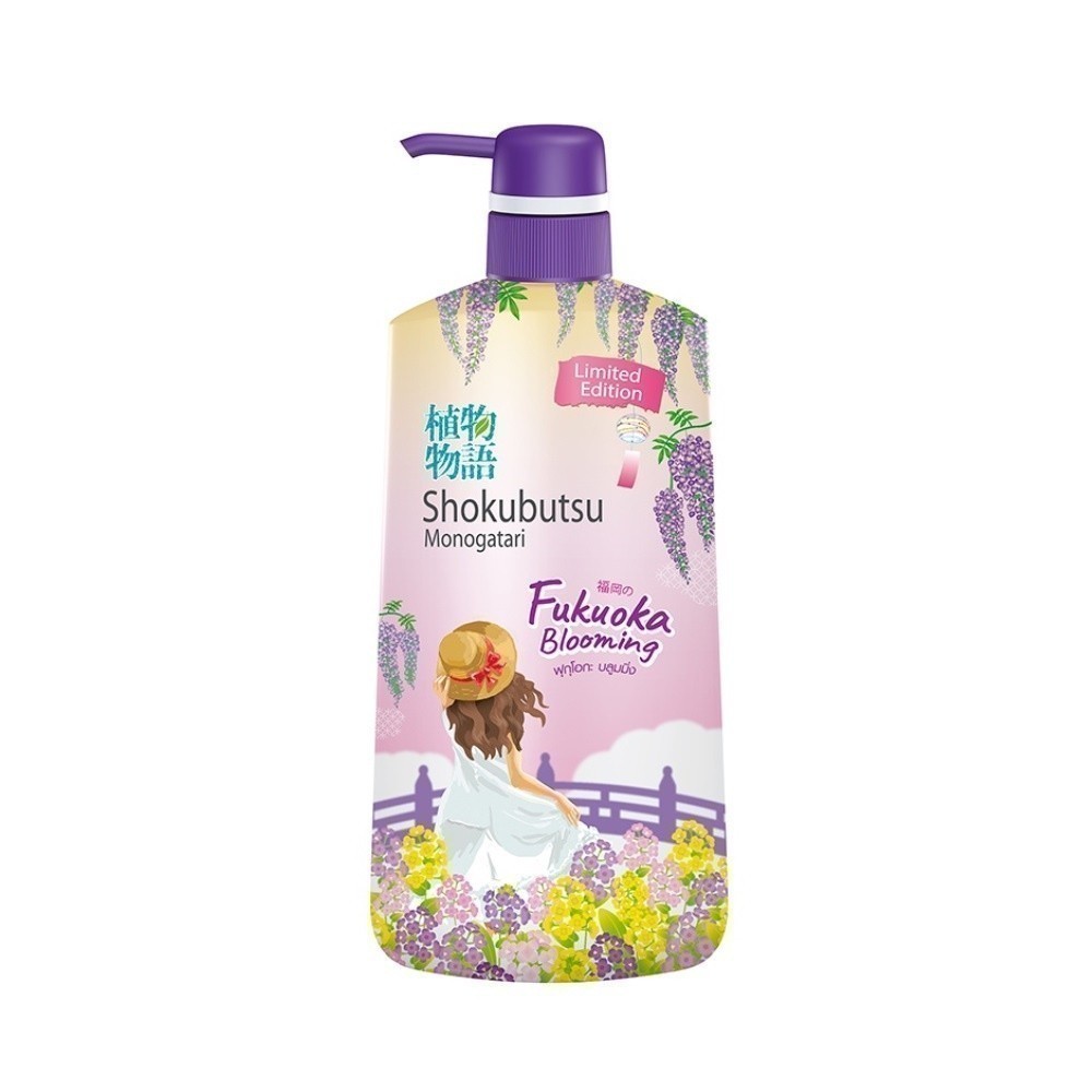 Shokubutsu Fukuoka Blooming โชกุบุสซึ ครีมอาบน้ำ สูตรฟุกุโอกะ บลูมมิ่ง หัวปั๊ม 500 มล.