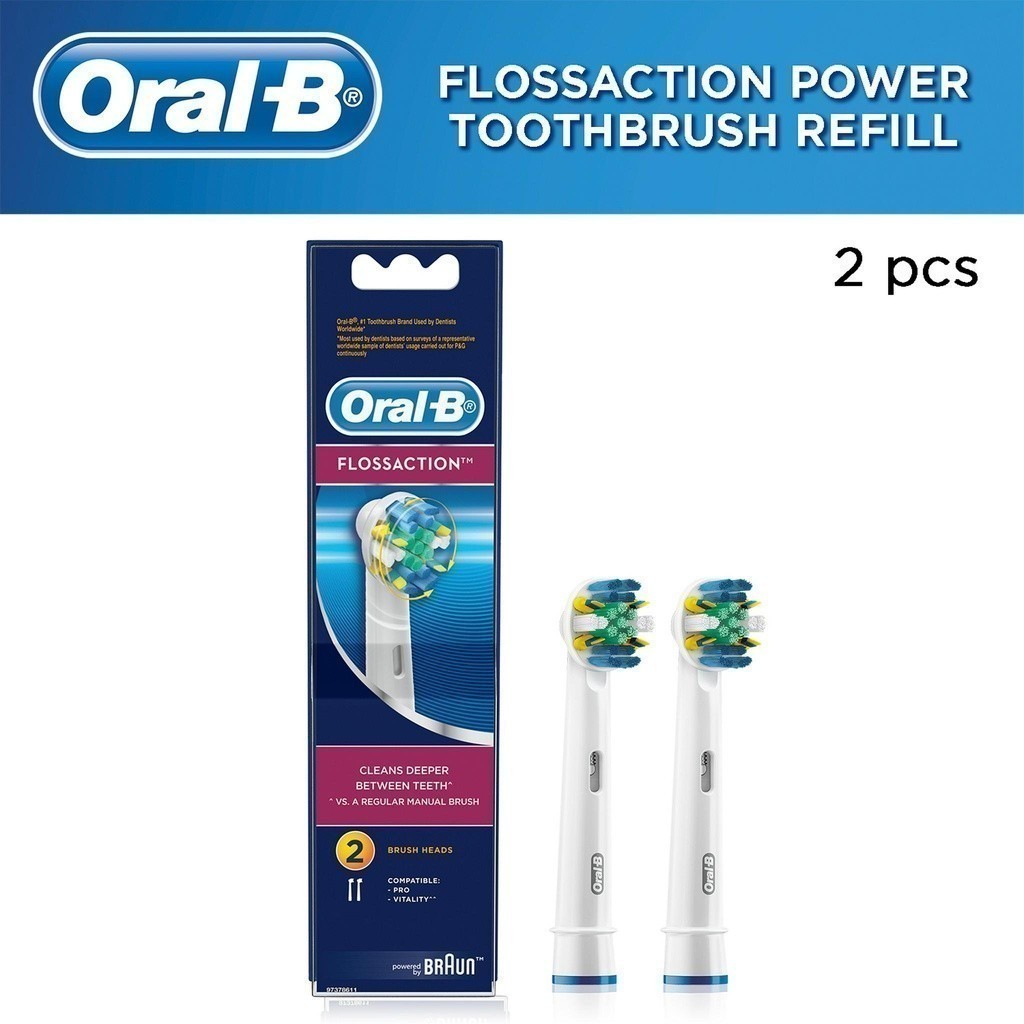 Oral-B ออรัลบี หัวแปรงสำรอง ออรัล-บี ฟลอสแอ็คชั่น 2 ชิ้น