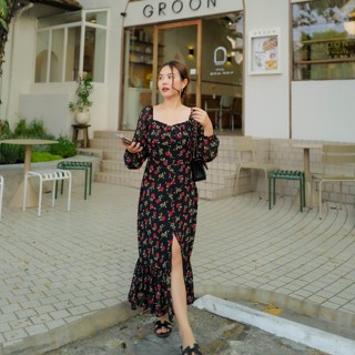 MyWay Brand : Dress ชุดเดรส - Black Rose 👋เลื่อนดูขนาดที่รูปสุดท้ายน้า