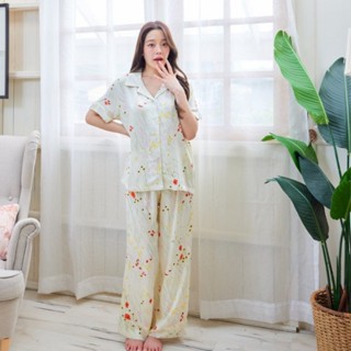 ชุดนอน Muslin pajamas [ โค้ด MUSSEP130 ลด 130 ฿] ชุดนอนผ้าเยื่อไผ่ ผ้านุ่ม ใส่สบาย (รุ่น B436)