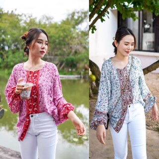 MyWay Brand :Top Boho Mint/Pink  👋เลื่อนดูขนาดที่รูปสุดท้ายน้า