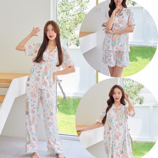 ชุดนอน Muslin pajamas [ โค้ด MUSSEP130 ลด 130 ฿]Silk Satin ( รุ่น N1067,T1067,K1067)