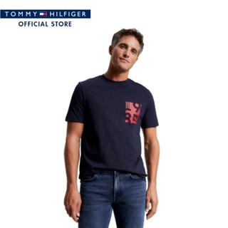 Tommy Hilfiger เสื้อยืดผู้ชาย รุ่น MW0MW32607 DW5 - สีน้ำเงิน