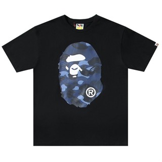 ใหม่ เสื้อยืดลําลอง แขนสั้น ลายพราง BAPE สําหรับผู้ชาย ผู้หญิง 0511