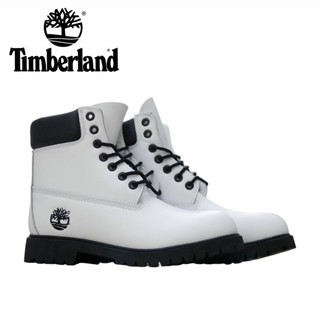 Timberland Nubuck รองเท้าบูทหนัง ข้อสูง กันความเมื่อยล้า สีขาว สีดํา เหมาะกับใส่กลางแจ้ง สไตล์คลาสสิก ไซซ์ 36-46