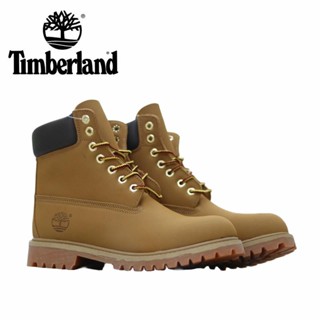 Timberland Nubuck รองเท้าบูทหนัง ข้อสูง กันความเมื่อยล้า สีเหลือง สไตล์คลาสสิก เหมาะกับใส่กลางแจ้ง ไซซ์ 36-46