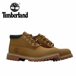 Timberland Nubuck รองเท้าบูทหนัง ข้อสูง กันความเมื่อยล้า สีเหลือง สไตล์คลาสสิก ใช้งานกลางแจ้ง ไซซ์ 36-46