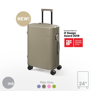 ITO PISTACHIO 2 STRIPED 24 นิ้ว - กระเป๋าเดินทาง 24 นิ้ว Hard Case Luggage สีนีออน เบา ระบบล็อกใส่รหัส TSA (ล้อลาก)