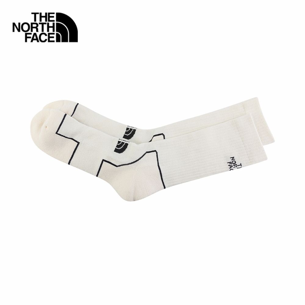 THE NORTH FACE HIKING SOCK CREW LIGHTWEIGHT - AP - TNF BLACK-GARDENIA WHITE ถุงเท้า UNISEX