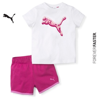 PUMA KIDS - ชุดกางเกงขาสั้น Minicats Alpha ของเด็กเล็ก สีขาว - APP - 84732102