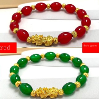 【ซื้อหนึ่งแถมฟรี】สร้อยข้อมือ ประดับลูกปัด สีทอง สไตล์เวียดนาม สําหรับผู้หญิง และคู่รัก