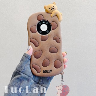 เคสโทรศัพท์มือถือ ซิลิโคน ลายการ์ตูนคุกกี้ บิสกิตน่ารัก สามมิติ สําหรับ Huawei mate40pro mate50pro