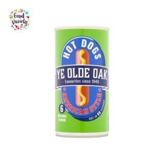 Ye Olde Oak 6 American Style Hot Dogs in Brine 560g ยี โอล โอ๊ค 6 ฮอทด็อก สไตล์อเมริกันในน้ำเกลือ 560 กรัม