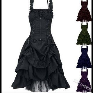 ✤☏Lolita COSเสื้อผ้าGothicหวานSlimming Designสายรัดเอวชุดกระโปรงด้านบนกระโปรงQ011