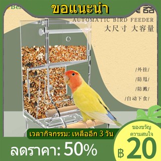 ∋Parrot Feeder อัตโนมัติ Black Phoenix Tiger Skin Peony ขนาดเล็กและขนาดกลาง BIRD Feeder Anti-สเปรย์และ anti-Splash อาหาร