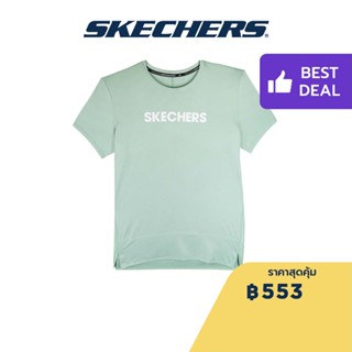 Skechers สเก็ตเชอร์ส เสื้อยืดวิ่งแขนสั้นผู้ชาย Men Running Tee Apparel - SP22Q4W370-0025