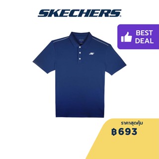 Skechers สเก็ตเชอร์ส เสื้อโปโลผู้ชาย Men Polo Apparel - SP22Q4M455-PRBL