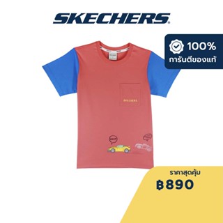 Skechers สเก็ตเชอร์ส เสื้อยืดแขนสั้นเด็ก Kids Transformers Short Sleeve Tee - SL223K251-01N1