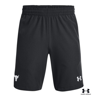 Under Armour UA  Boys Project Rock Woven Shorts อันเดอร์ อาร์เมอร์ กางเกงออกกำลังกายสำหรับเด็กชาย