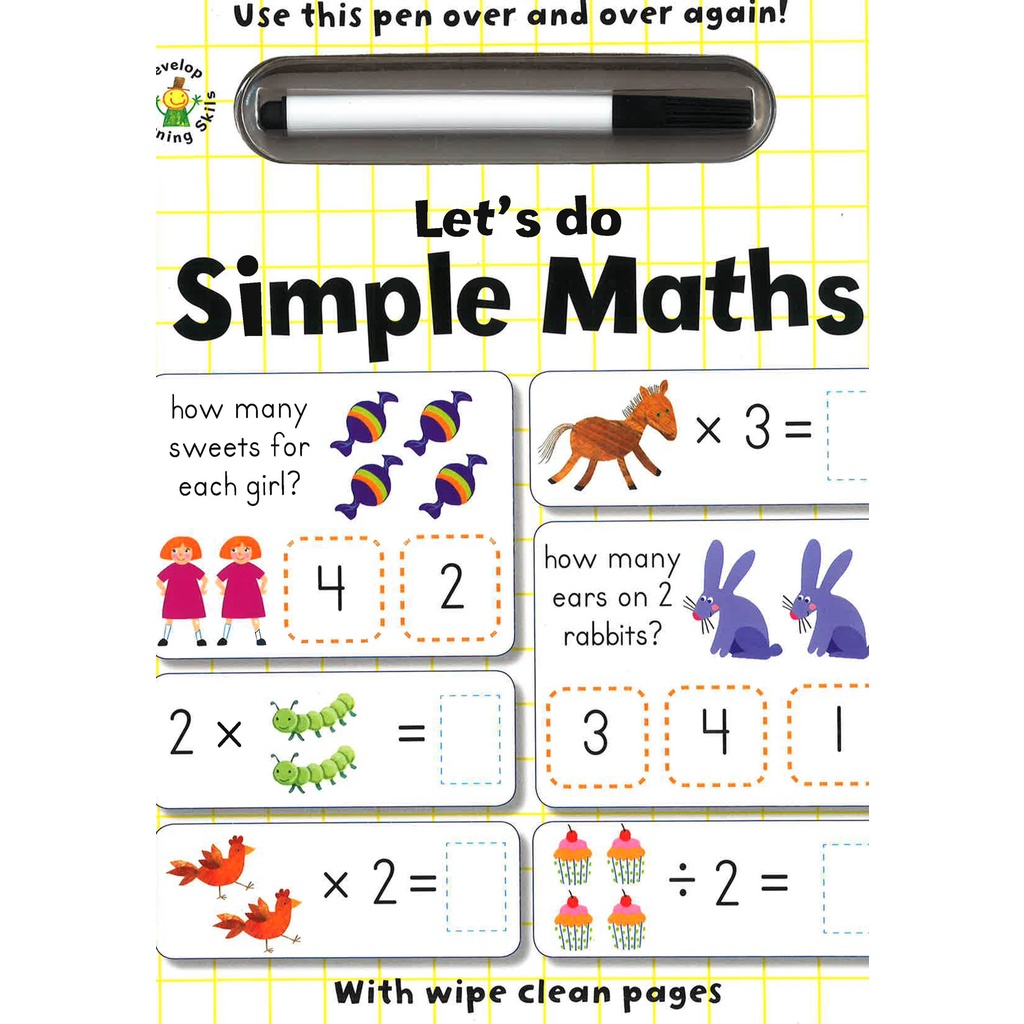 หนังสือต่างประเทศ BBW หนังสือ Wipe Clean: Let's Do Simple Maths ISBN: 9781849992596
