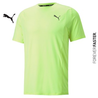 PUMA RUNNING - เสื้อวิ่งคอกลมผู้ชาย CLOUDSPUN Running Tee สีเหลือง - APP - 52240588