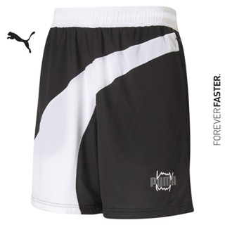 PUMA BASKETBALL - กางเกงขาสั้นผู้ชาย Flare Basketball Shorts สีดำ - APP - 53049101