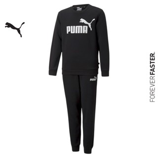 PUMA KIDS - ชุดสเวตเตอร์เด็กโต โลโก้ No.1 สีดำ - APP - 67260101