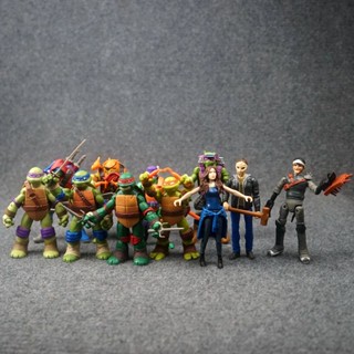 ❣►✜Playmates ตุ๊กตาซีรีส์ Teenage Mutant Ninja Turtles แขนขาขยับได้ ตุ๊กตาขนาด 5 นิ้ว โมเดลเครื่องประดับฉากหลายเวอร์ชั่น