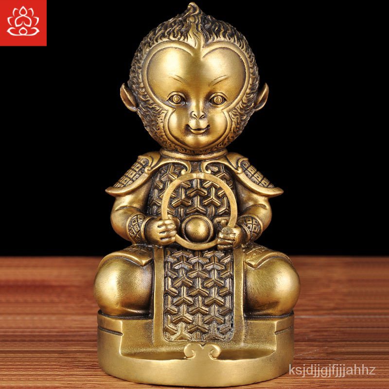 ทองแดงบริสุทธิ์ถึง Monkey King Qitian Great Sage Monkey Car Decoration Creative DTU7