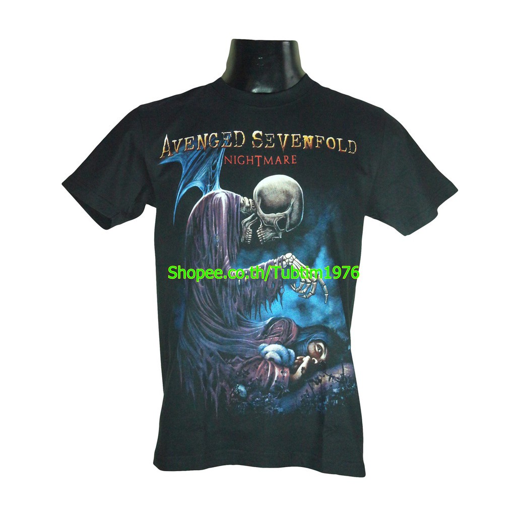 เสื้อวง Avenged Sevenfold ลาย A7X อัลบั้ม Nightmare & So Far Away สีดำ A7x1213