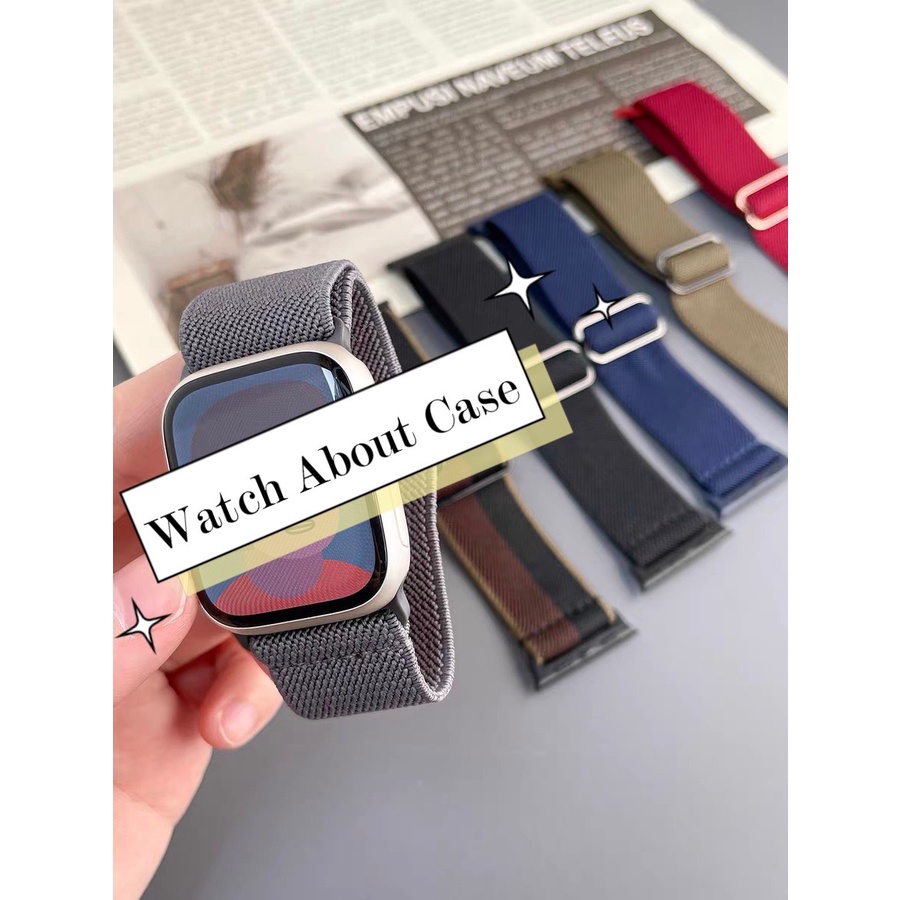 พร้อมส่ง สายผ้ายืดหยุ่น แบบตัวล็อคเข็มขัด ใช้ได้กับ Smart Watch 9 8 7 6 5 4 3 2 1 Se Ultra และ Hello