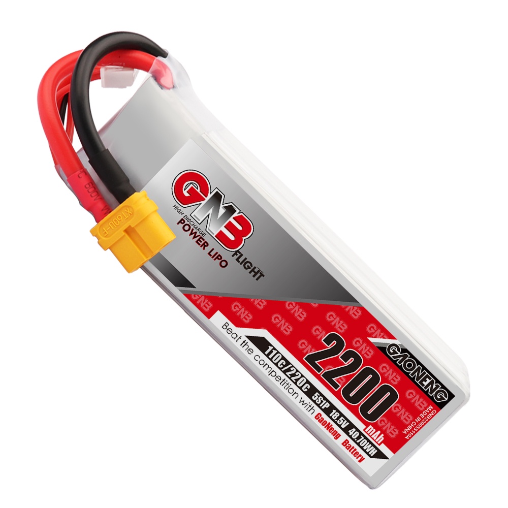 ☆GNB GAONENG  5S 2200MAH LiPo Battery 18.5V 110C 220C  FPV racing Drone XT60 connector Helicopter ai