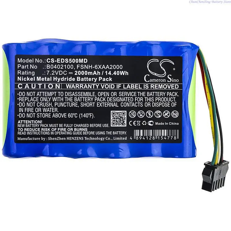 ZQ0I 2000mAh Medical Battery B0402100, FSNH-6XAA2000 for EDAN SD5, SD6