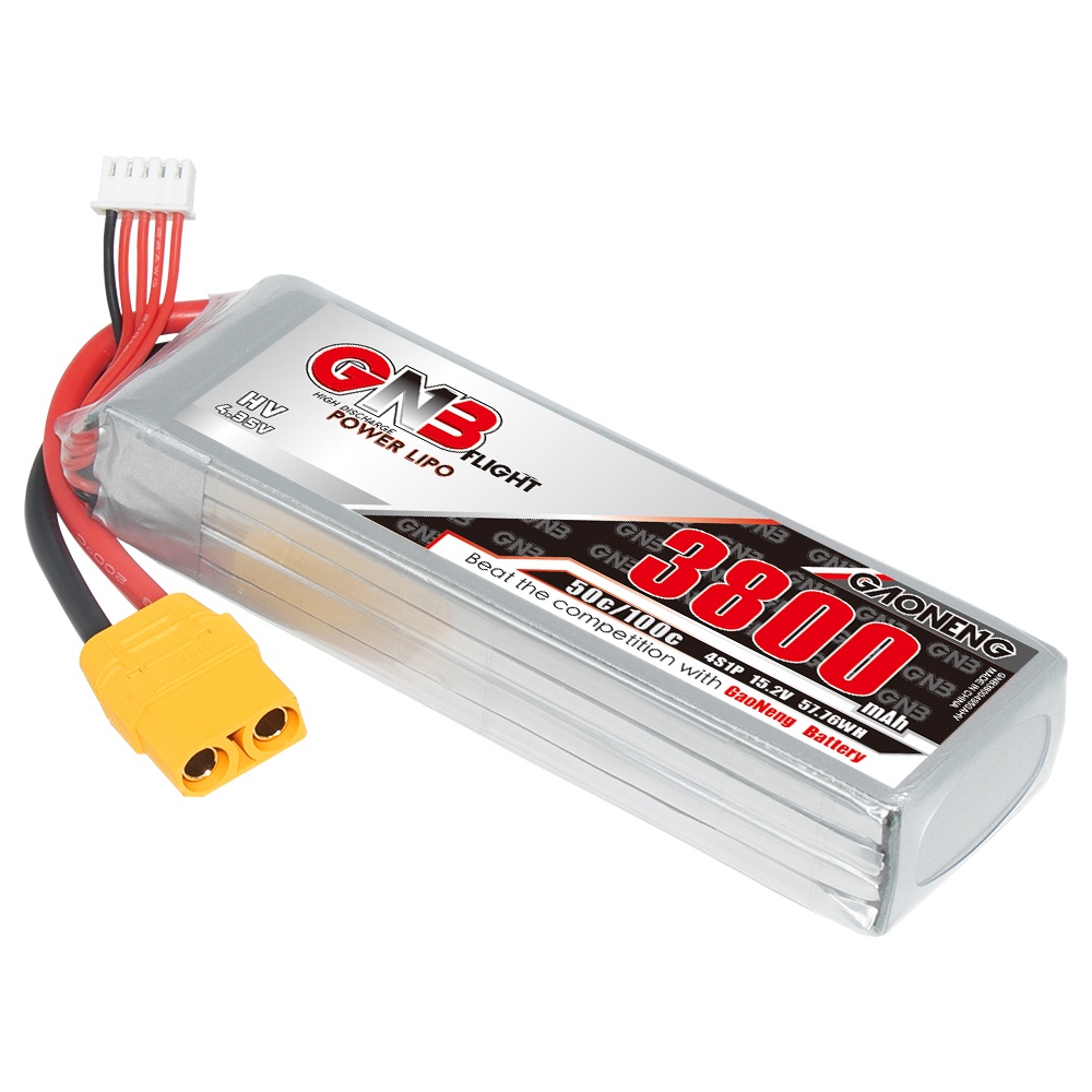 ✥GNB GAONENG LiHV 3800mah 4S 15.2V 50C 100C XT90 RC LiPo Battery for RC Car Drone RC Boat Soft Pack 