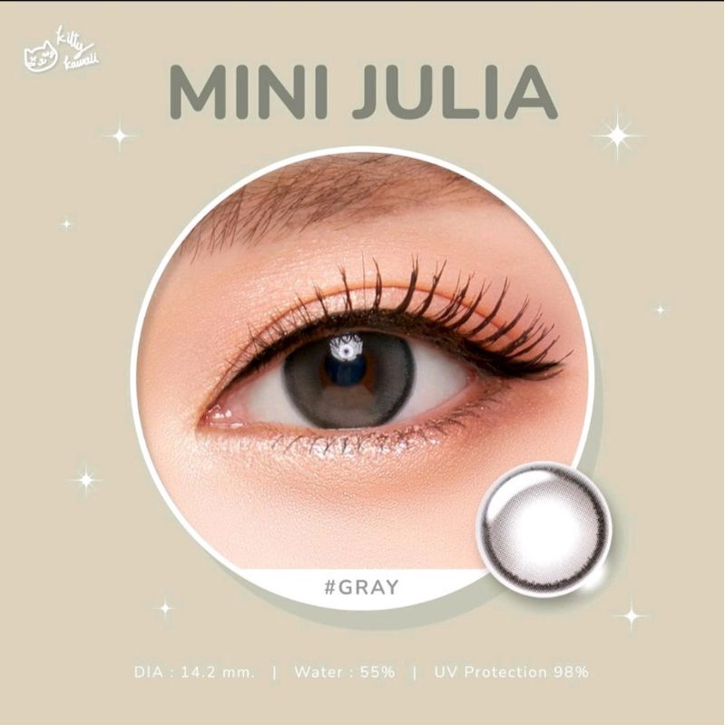 คอนแทคเลนส์ รุ่น Mini Julia สีดำ/เทา/ตาล Black/Gray/Brown มีค่าสายตา (0.00)- (-10.00)